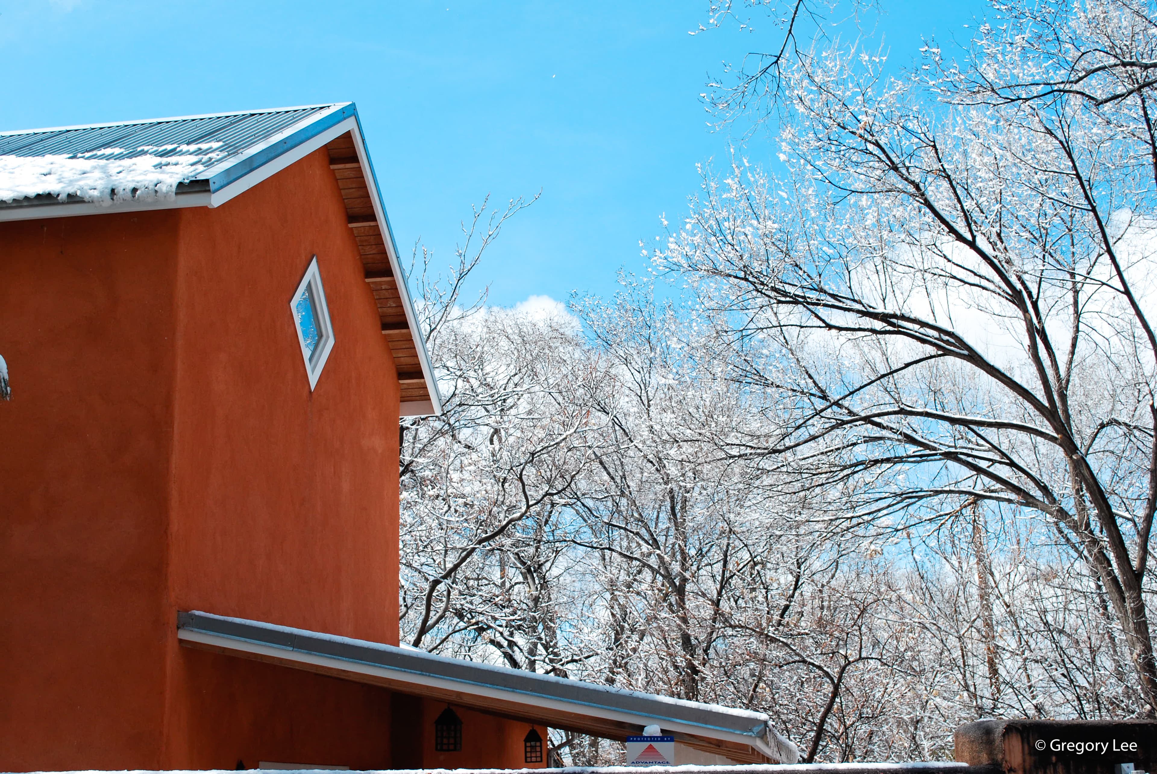 Red House in the Snow